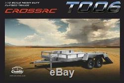 Cross RC CZR90100023 T-006 Heavy Duty Flatbed Trailer Kit withRamps & Lighting Kit