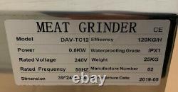 Davlex Commercial Mincer Butchers Meat Grinder Heavy Duty 120K Per Hour Size 12