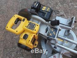 Dewalt Dw017 24v Cordless Heavy Duty Sliding Mitre Saw + 2 Batteries + Charger