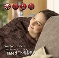 Dreamscape Heavy Duty Luxury Soft Touch Electric Heated Throw Blanket, 160X130cm
