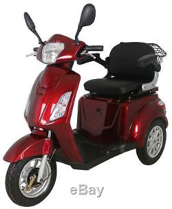 Eco 3 Wheeled 600W Electric Mobility Scooter Red FREE DELIVERY Green Power