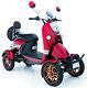 Eco Electric Mobility Scooter 4 Wheeled Mc4 Retro Red 60v100ah 800w Green Power