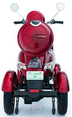 Eco Electric Mobility Scooter 4 Wheeled MC4 Retro Red 60V100AH 800W Green Power