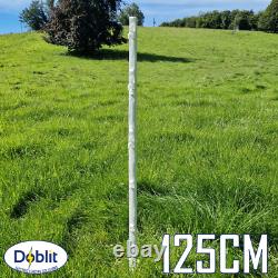 Electric Fence Post 125cm Heavy Duty Poly Fencing Stake UV Stable Plastic White