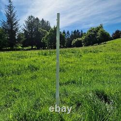 Electric Fence Post 125cm Heavy Duty Poly Fencing Stake UV Stable Plastic White