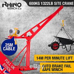 Electric Jib Crane 600Kg / 1322lb Lifting Hoist, 240V Heavy Duty Rhino