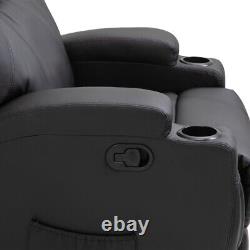 Electric Massage Chair Heavy Duty Recliner Faux Leather Sofa Couch Armchair