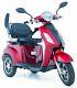 Electric Mobility Scooter 3 Wheeled Red Zt500 500w Led Display Fast Delivery