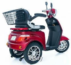 Electric Mobility Scooter 3 Wheeled RED ZT500 500W LED Display FAST DELIVERY