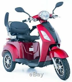 Electric Mobility Scooter 3 Wheeled RED ZT500 800W NEW LED Display FAST DELIVERY