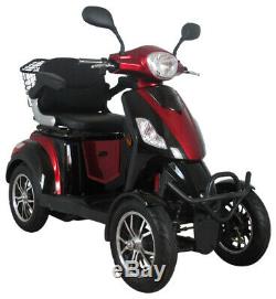 Electric Mobility Scooter 4 Wheeled 60V100AH 500W Red FREE DELIVERY Green Power