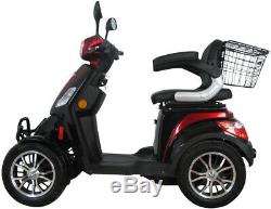 Electric Mobility Scooter 4 Wheeled 60V100AH 500W Red FREE DELIVERY Green Power