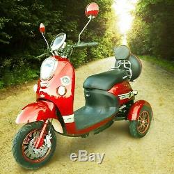 Electric Mobility Scooter Exclusive 3 Wheeled Red Eco 60V20AH 800W LED LIGHT