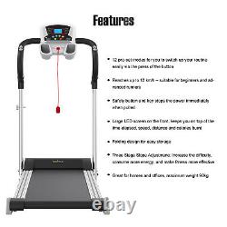 Electric Motorised Folding Treadmill Incline Heavy Duty Running Machine withLCD UK