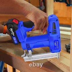 Electric Nail Gun Stapler Tacker Nailer Heavy Duty Nail&Staple Gun 1000PCS nails