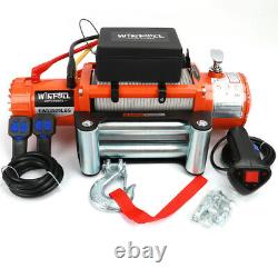 Electric Recovery Winch /12v 13500lb Heavy Duty Steel Cable, 4x4 Car -WINFULL