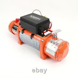 Electric Recovery Winch 12v 13500lb Heavy Duty Steel Cable, 4x4 Car WINFULL