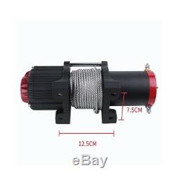 Electric Recovery Winch 12v 4500lb Heavy Duty Steel Cable, ATV 4x4 Car Boat