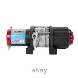 Electric Recovery Winch 12v 4500lb Heavy Duty Steel Cable, Car And Boat