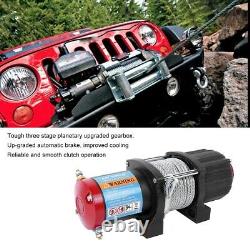 Electric Recovery Winch 12v 4500lb Heavy Duty Steel Cable, Car And Boat