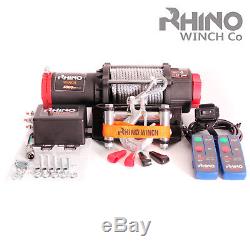 Electric Recovery Winch 12v 4500lb Steel Cable Heavy Duty, Boat, 4x4 RHINO