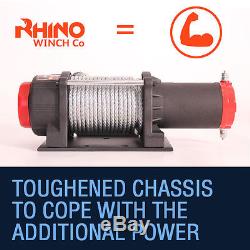 Electric Recovery Winch 12v 4500lb Steel Cable Heavy Duty, Boat, 4x4 RHINO