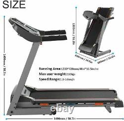 Electric Treadmill Folding Running Machine Heavy Duty Home Workout Exercise UK