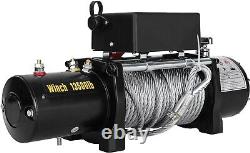 Electric Winch 12v 13500lbs Steel Cable Heavy Duty Recovery Mounting
