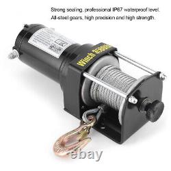 Electric Winch 3500lb 12v Steel Cable Heavy Duty Automatic Load-Boat, ATV