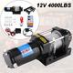 Electric Winch 4000lb 12v Steel Cable Heavy Duty Automatic Load-boat, Atv
