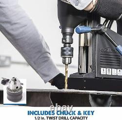 Evolution Heavy Duty 1-1/8 inch Industrial Magnetic Drill With Carry Case