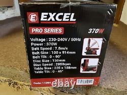 Excel 370W 4 Electric Bench Belt & Disc Sander Heavy Duty 240V