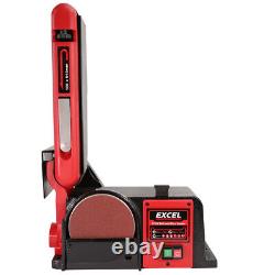 Excel Belt & Disc Sander 370W Bench Mounting Wood working Tilt 90° Heavy Duty