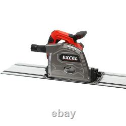 Excel Heavy Duty Plunge Saw 165mm 240V with Aluminium 1.5m Guide Rail