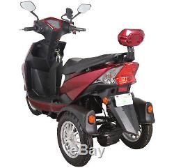 Exclusive 3 Wheeled Electric Mobility Scooter 60V100AH 500W Red Free Delivery