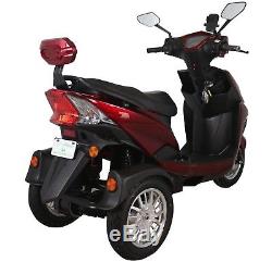 Exclusive 3 Wheeled Electric Mobility Scooter 60V100AH 600W Red Free Delivery