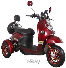 Exclusive 3 Wheeled Electric Mobility Scooter Red Eco 60V 100AH 600W Unique