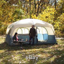 Family 14 X 10 Cabin Tent 10-Person With Carrying Bag & Electrical Cord Access
