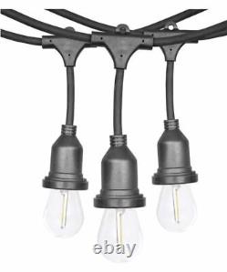 Feit 48ft (14.6m) Heavy Duty LED Waterproof String Lights Set + 26 Bulbs