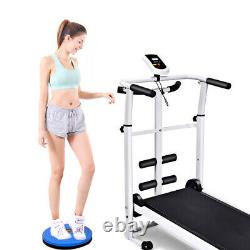 Foldable Manual Treadmill Walking Jogging Running Machine Fittness Traning Home