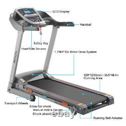 HOT! Folding Treadmill Electric Motorized LCD Monitor Running Machine Heavy Duty