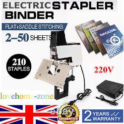 Heavy Duty 106 Electric Auto Stapler Flat & Saddle Book Binder Machine With Pedal