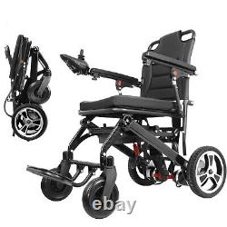 Heavy Duty (120KG Carrying Capacity) Foldable (20KG) Electric Wheelchair (Black)