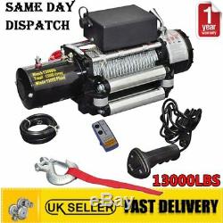 Heavy Duty 12V 13000lb Electric Winch Vehicle Off Road Wireless Remote Control