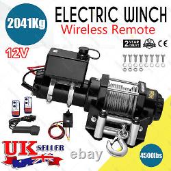 Heavy Duty 12v 4500lbs Boat Trailer Winch Car Caravan Electric Atv Quad Puller