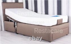 Heavy Duty 3ft6 Wide Single Anna Electric Bed 25 St Per User + Storage 5 Yr Wty