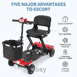 Heavy Duty 4 Wheel Automatic Folding Electric Mobility Scooter Lithium Battery