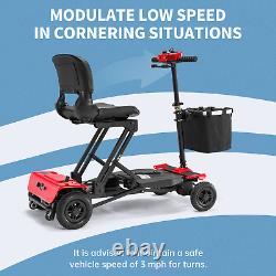 Heavy Duty 4 Wheel Automatic Folding Electric Mobility Scooter Lithium Battery