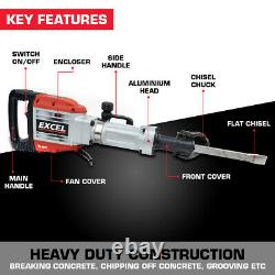 Heavy Duty Demolition Hammer Concrete Breaker Jack Hammer 19Kg 1600W 240V