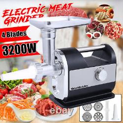 Heavy Duty Electric Meat Grinder 3200W Sausage Maker Combines Mincing Machine